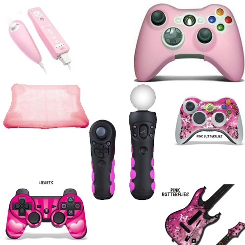 Pink controller skins
