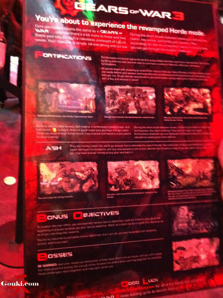 Gears of War 3 horde mode card E3